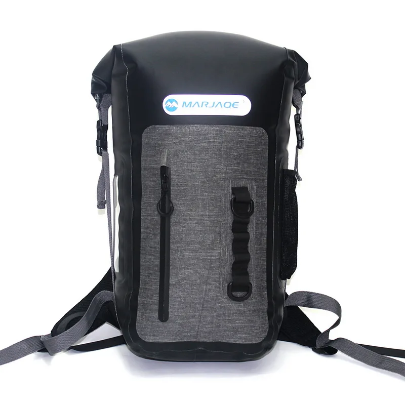 25L открытый речной поход сумка двойная сухая сумка, водонепроницаемый рюкзак Пеший Туризм дрейфующее плавание сумки комплекты для путешествий оборудование для кемпинга, Новинка - Цвет: Black