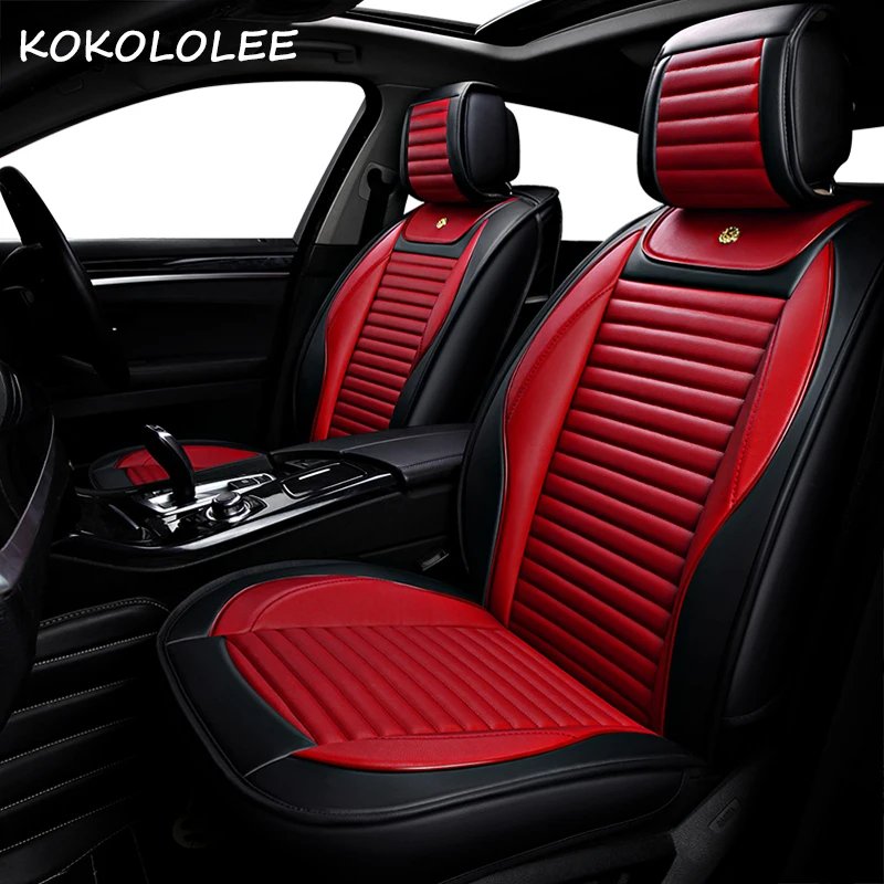 Кожаный чехол для автомобильного сиденья kokoleee Toyota RAV4 PRADO Highlander COROLLA Camry Prius Reiz CROWN