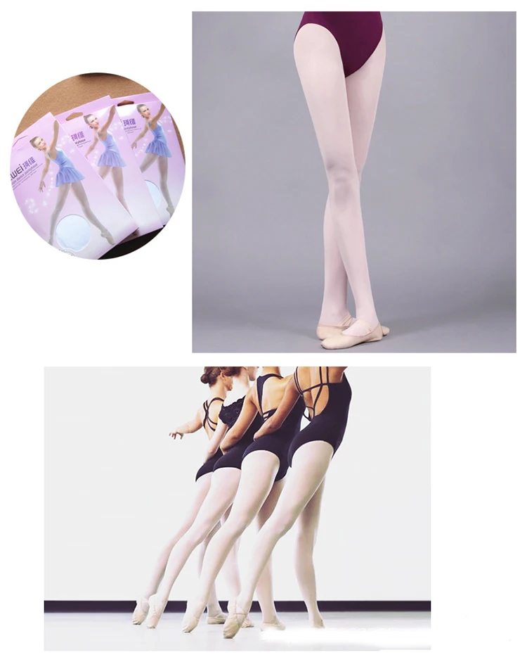 Top quality 80 Denier thick girls Young adult ballet dance pantyhose white black Tights professional dance stockings 2 colors