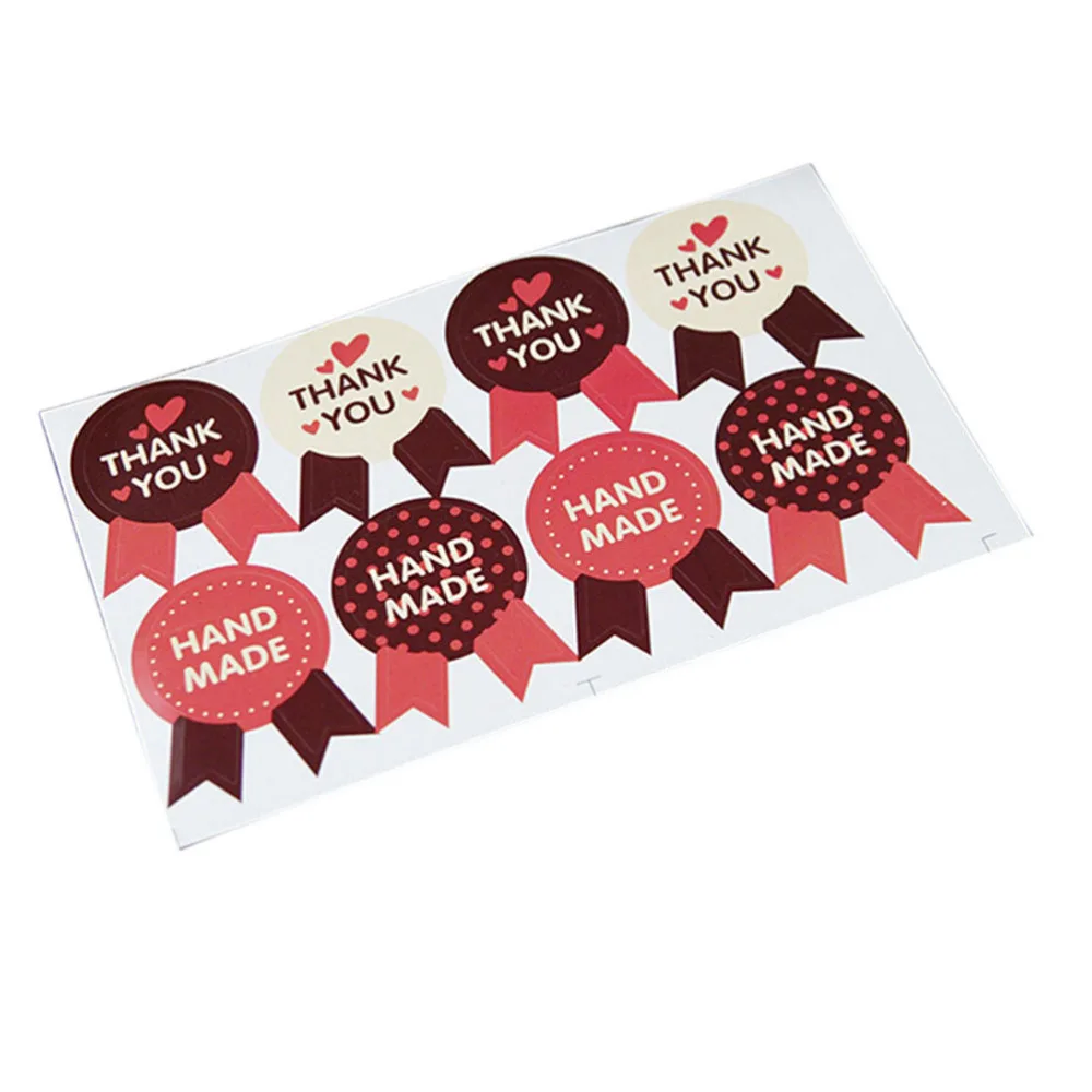 24pcs Thank you Handmade Paper Stickers Labels Seal Craft Preserve Food