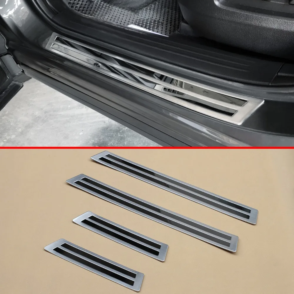 Steel Door Sill For 2017 2018 2019 Mazda CX5 KF CX 5 Stainless