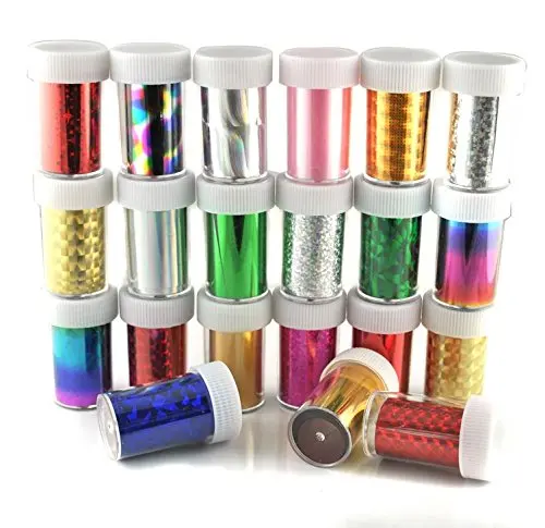 

50% OFF 10 rollers Mixed color Fashion Design Nail Art Foils Transfer Glitter Tips Decoration Tool Set(10Rolls,4*120)