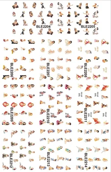 

11 PACK/ LOT WATER DECAL NAIL ART NAIL STICKER PIN UP GIRL COUNTRY LADY BLE2204-2214