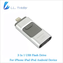 LL TRADER 64GB Storage Memory iOS Mini USB i Flash Drive u disk USB 2.0 Flash Drive OTG Memory Stick For iPhone iPad Android