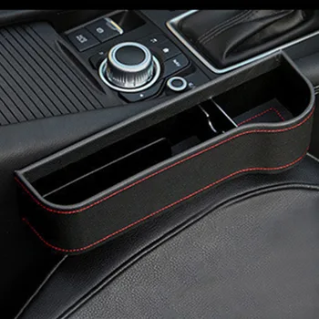 

Auto Storage Box Car Organizer Seat Gap PU Case Pocket Car Seat Side Slit for Wallet Phone Coins Cigarette Keys Cards Universal