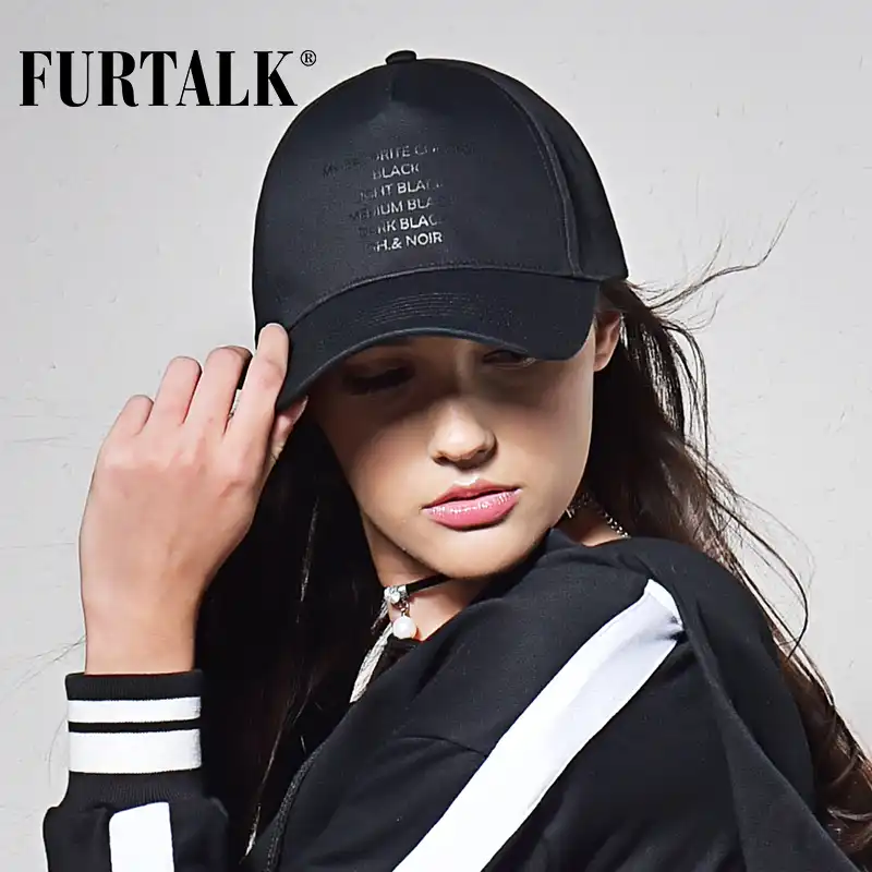 black fashion baseball cap