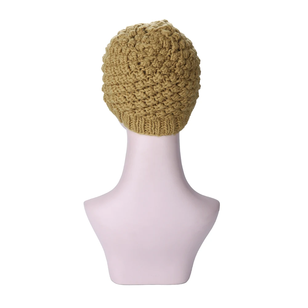 Зимние женские шапки Skullies для пар, шапка бини, зимние шапки, теплая вязаная шапка бини, шапка для девочек желтого цвета