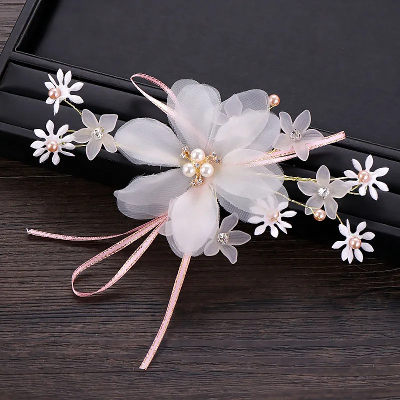 

Women Handmade Fashion Delicate Hair Ornaments Girls Sweet Floral Headpieces Bridal Beauty Wedding Flower Headwear