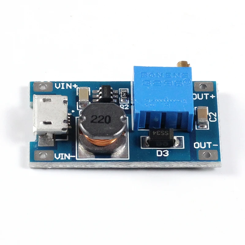 Регулируемый Повышающий Модуль Питание от 2 до 24 В 5/9/12/28 в модуль с Micro USB|Адаптеры