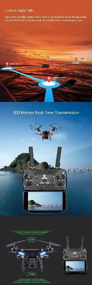 LeadingStar GW83 gps 5G wifi 1080P Дрон Профессиональный gps Дроны с камерой HD RC wifi в режиме реального времени Квадрокоптер