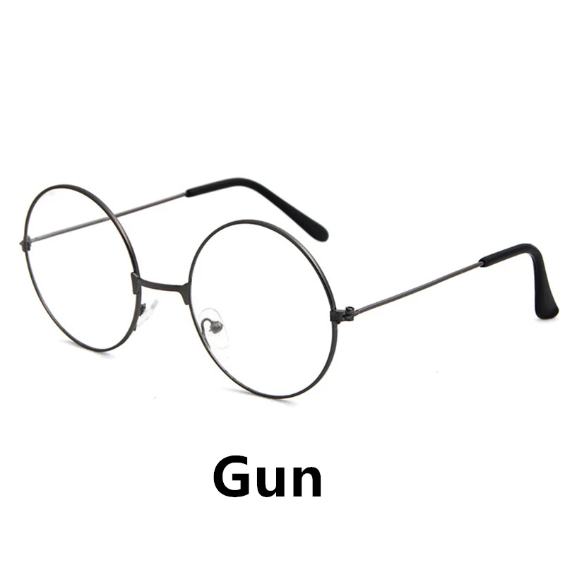 Gun Модные прозрачные круглые очки, прозрачная оправа, женские очки, очки для близорукости, мужские очки, оправа для умников, оптическая оправа - Цвет оправы: Gun