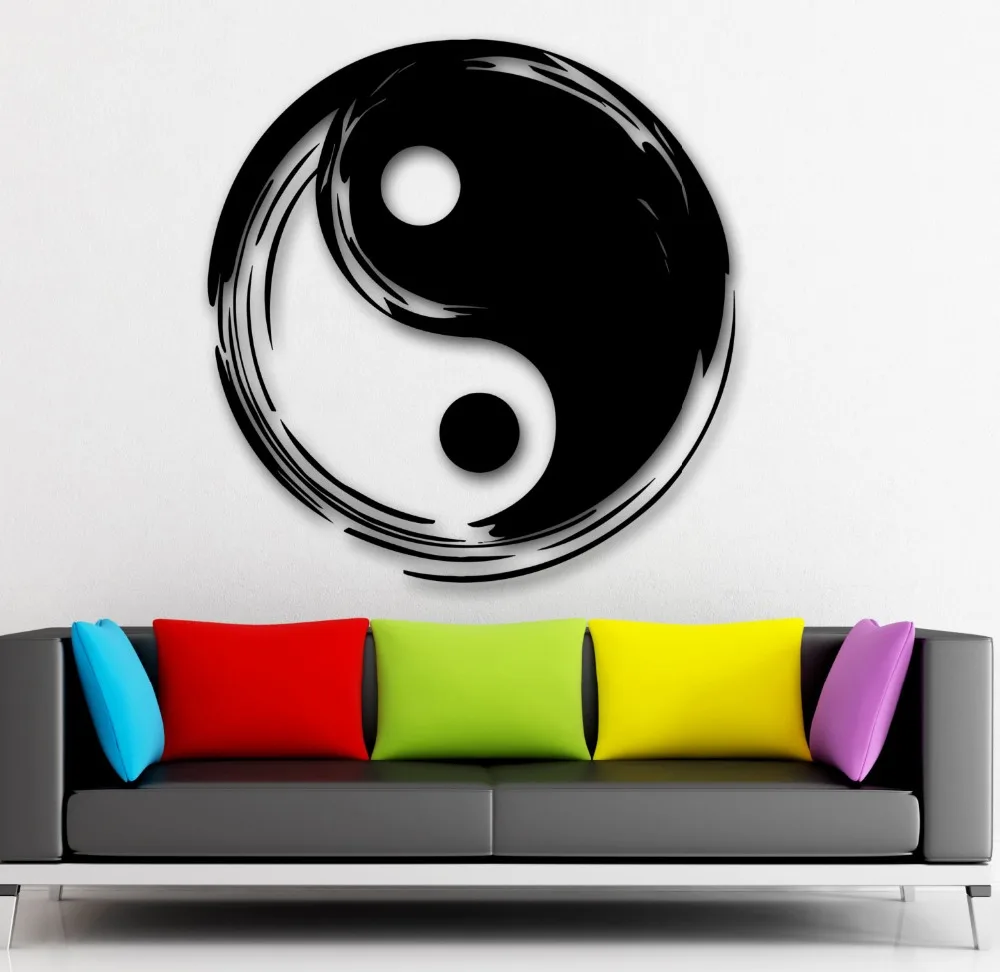 Us 7 92 20 Off Wall Decal Chinese Style Vinyl Sticker Tai Chi Asian Oriental Bedroom Livingroom Home Decoration House Accessories Decor Ww 137 In