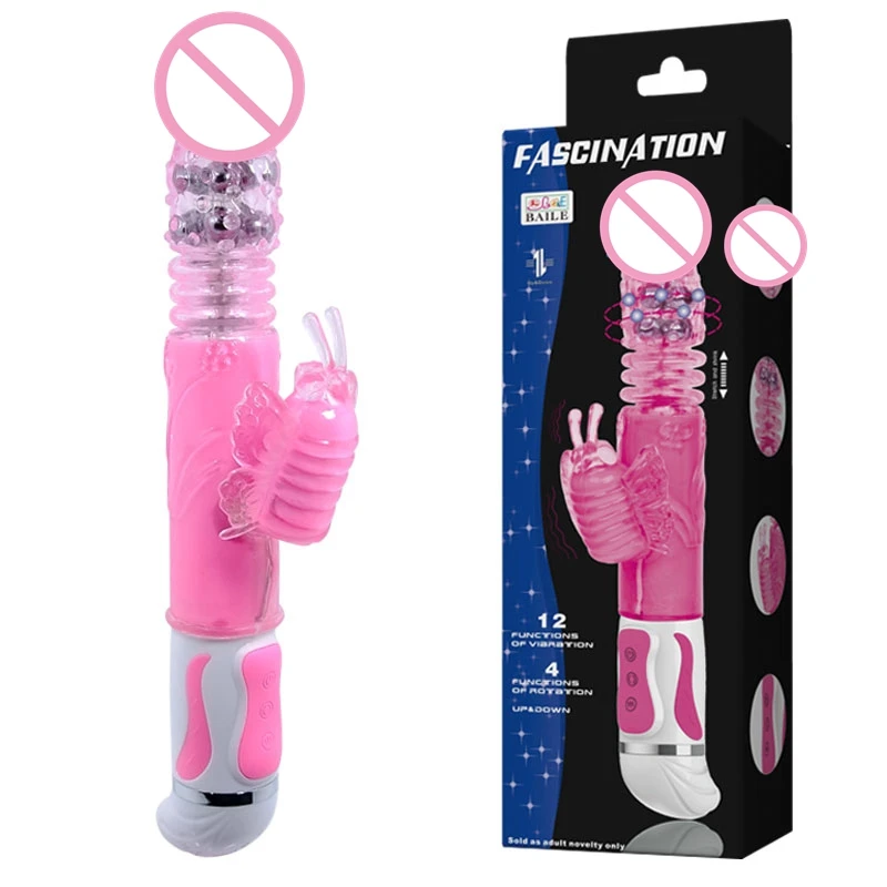  Baile Free Shipping New Sex Toy TPR Materials 12-function vibrations 4-function rotations up/down 