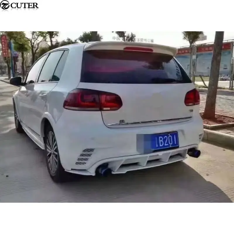 Golf 6 PP Неокрашенный набор внешних комплектующих к автомобилю переднего бампера для заднего бампера боковые юбки для Volkswagen VW Golf 6 MK6 revozport style