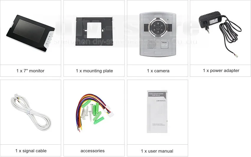 Diysecur безопасности дома, домофон видео-телефон двери Системы 1 x 700TVL Камера 1x7 "Мониторы