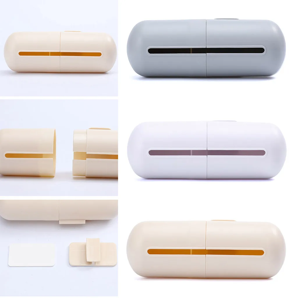 

Wall-mounted garbage bag storage box creative waterproof bathroom capsule-shaped buckle design garbage bag storage box H0517