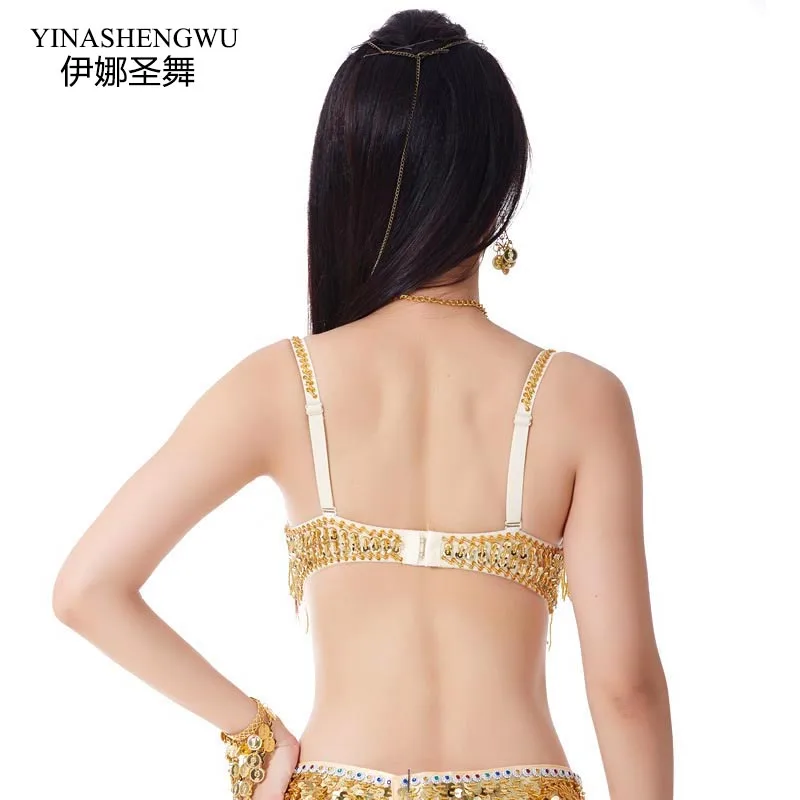 Women lady Sexy Belly Dance Top Bra bellydance Twinkling Sequined tassel Bra Beaded Fringe Dancing Costume dancewear Underwear