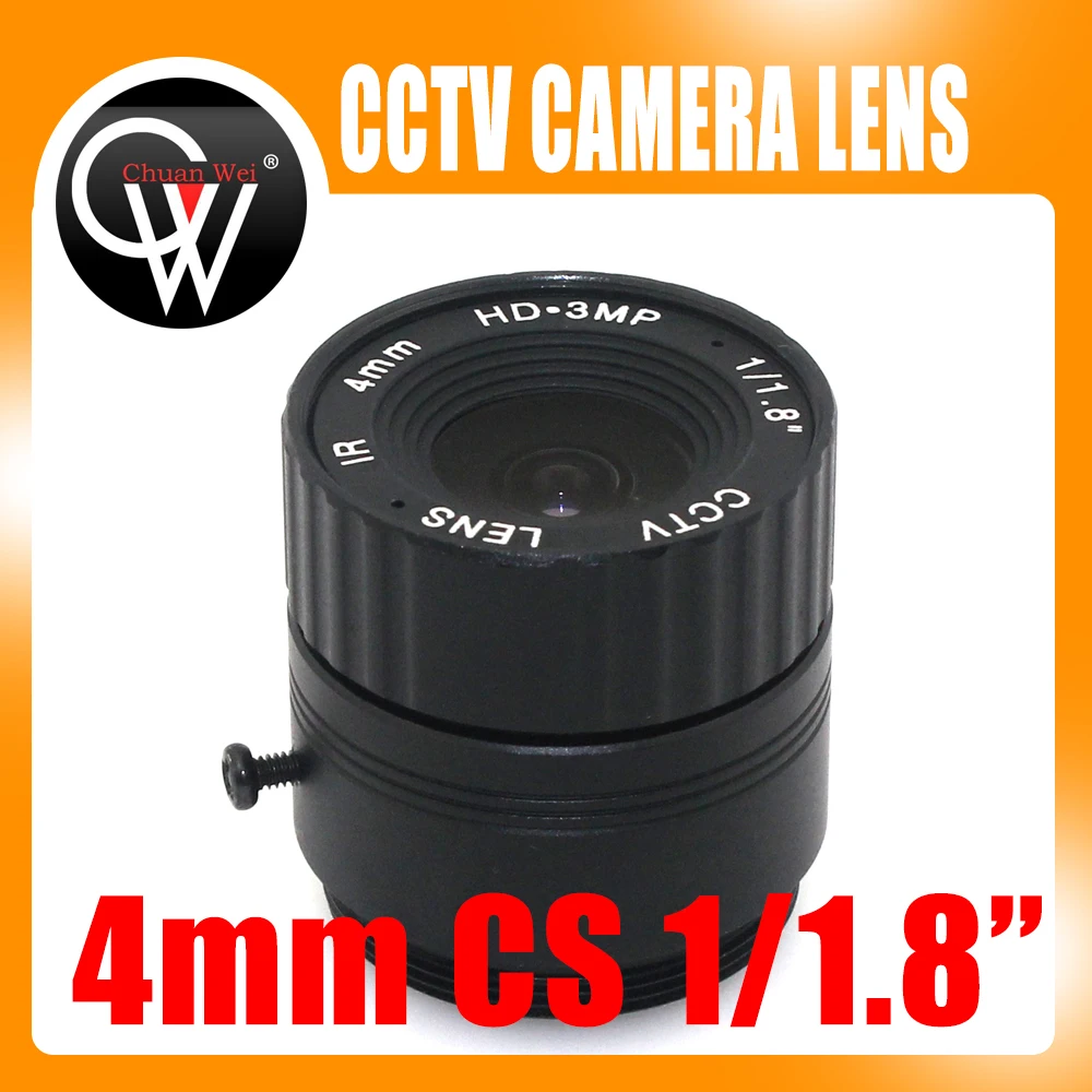 

3MP 4mm cs lens 1/2" HD CCTV Camera Lens 78 Degree 3MP IR Security Camera Lens For HD IP AHD HDCVI SDI Cameras CS Mount