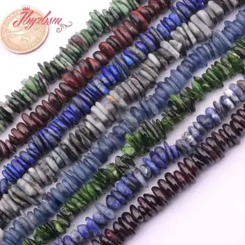 

2x10-4x12mm Freeform Diopside,Kyanite,Lapis Tiger,Garnet Natural Stone Beads For Necklace DIY Jewelry Making 15" Free Shipping