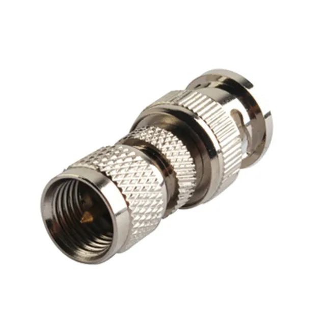 BNC Mini UHF RF Terminal Copper Alloy Connector Adapter BNC Male Plug