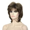StrongBeauty-Peluca de cabello sintético para mujer, postizo de pelo corto en capas, Natural, negro/Rubio, sin capa ► Foto 1/4