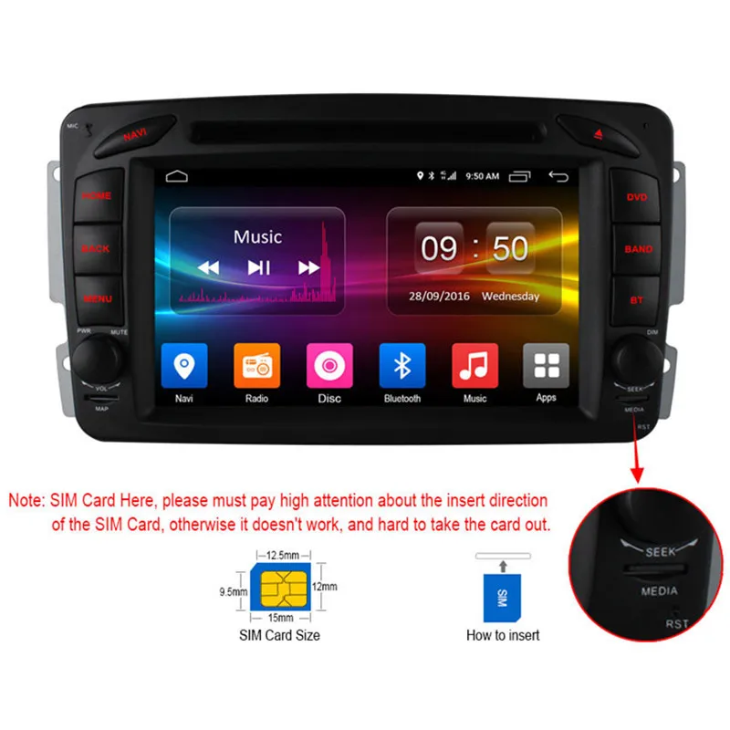 Cheap 4G Octa Core Android 6.0 Car DVD GPS Radio Player For Mercedes Benz W209 W203 W168 M ML W163 W463 Viano W639 Vito Vaneo FM DAB 5