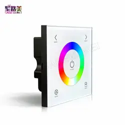 Бесплатная доставка ltech DX3 touch AC100V-240V led dmx rgb Панель контроллер 86 Стекло LED RGB DMX512 2.4 г rf Панель диммер дистанционного Новый