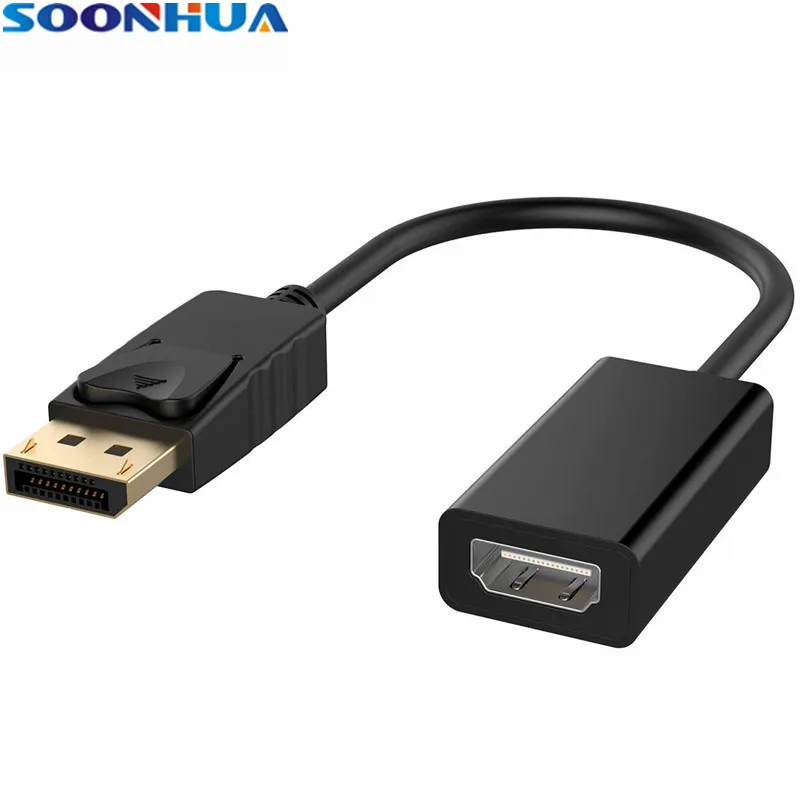 

SOONHUA 4K DP Male to HDMI Female Cable Supports Full 4K 2160P Digital Video LPCM 7.1 5.1 Deep Color 12bit For Macbook Pro Air