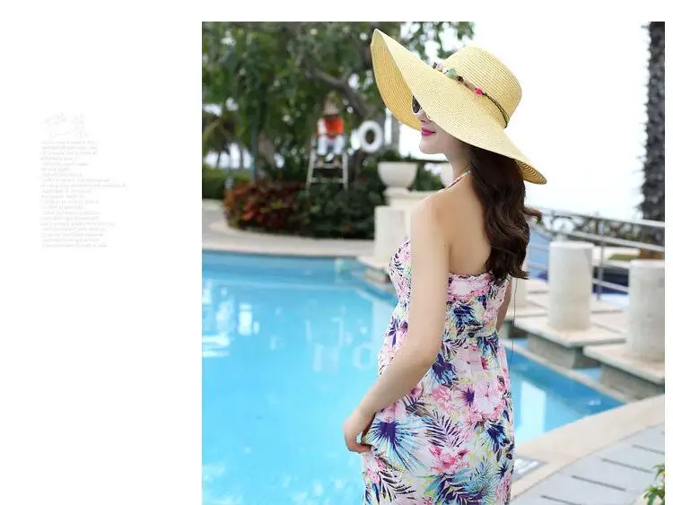 SUOGRY популярные женские шляпы от солнца с большими полями, цветная соломенная шляпа ручной работы, женская летняя шляпа, Повседневная шапочка для пляжа
