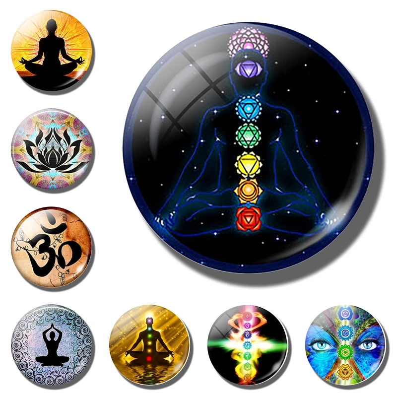 

Chakra Symbols fridge magnet. Chakra Symbols Sign refrigerator magnets. Chakra Symbols fridge sticker Magic Sign Zen Home Decor