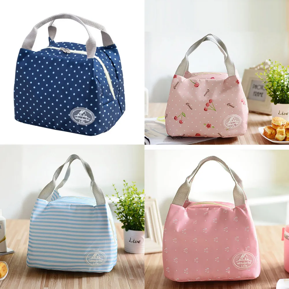

New Fashion Lunch Bag For Women Kids Men Insulated Canvas Box Tote Bag Thermal Cooler Food Lunch Bags Picnic Food Bag