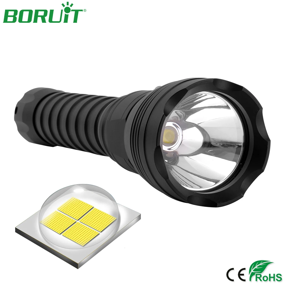  BORUiT 4000lm XHP70 LED Flashlight Scuba Diving Torch Light Underwater 100m IP68 Waterproof Camping - 32982296564