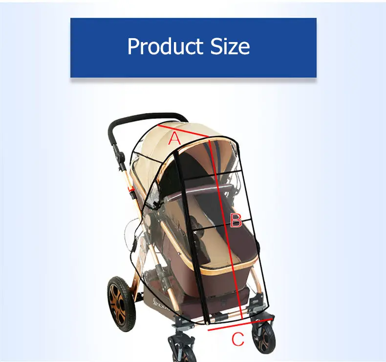Universal waterproof stroller rain cover Prams Cart Dust Rain Cover Raincoat for Baby Stroller Accessories with windows