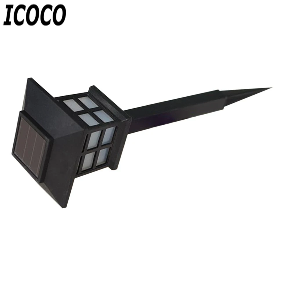 ICOCO Солнечная приведенная в действие на открытом воздухе Водонепроницаемый IP66 вилка со светодиодами газон небольшой фонари, лампы