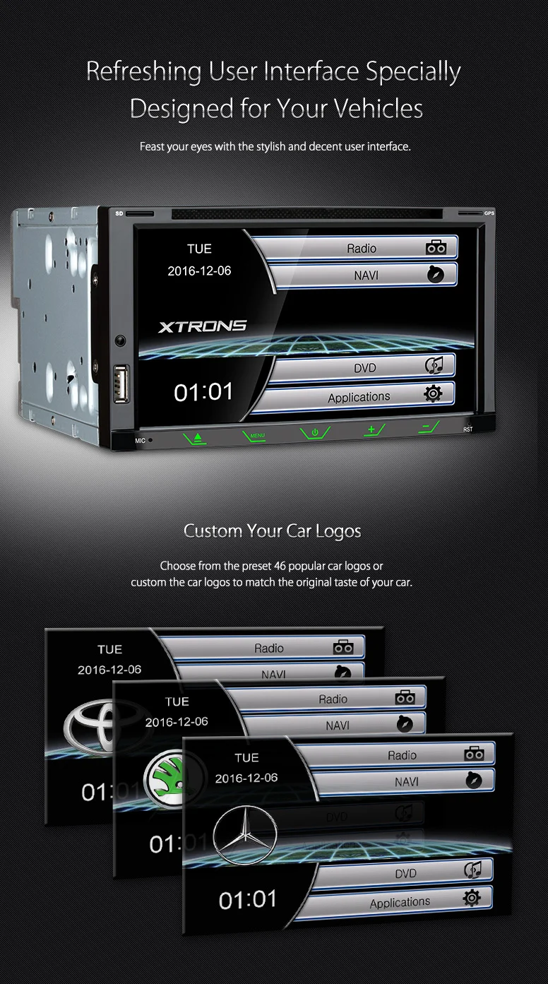 Discount XTRONS 6.95 inch HD Digital Touch Screen 2 din Car DVD Player Bluetooth GPS Navigation Screen Mirror Stereo Radio Steering Wheel 3 Discount XTRONS 6.95 inch HD Digital Touch Screen 2 din Car DVD Player Bluetooth GPS Navigation Screen Mirror Stereo Radio Steering Wheel 3