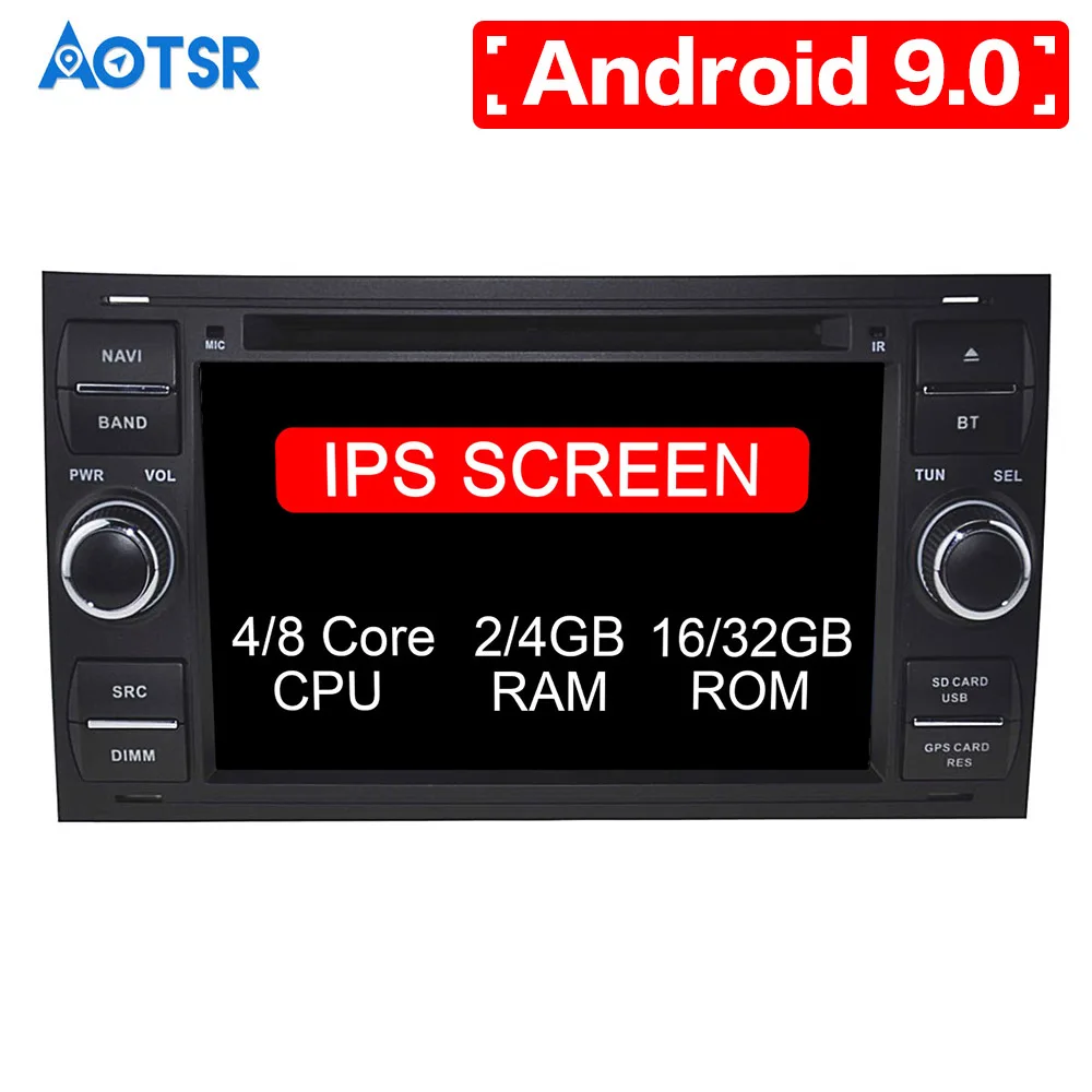 Flash Deal Android 9.0 8 core Car DVD player GPS Navigation For FORD FOCUS C-MAX FIESTA FUSION GALAXY TRANSIT KUGA Multimedia system Auto 0