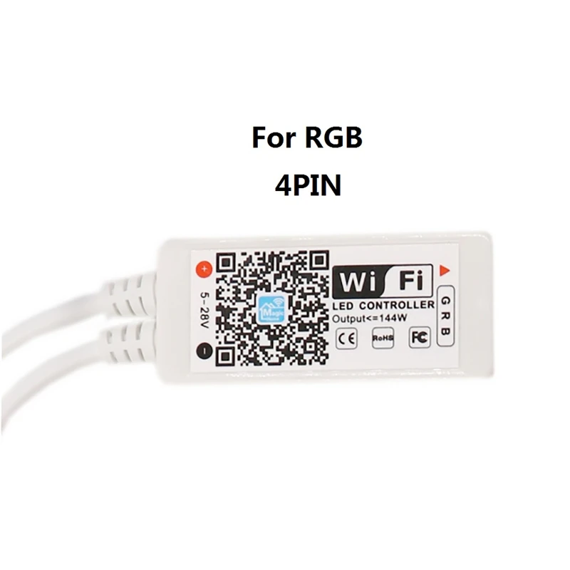 Мини контроллер для светодиодной ленты RGB с Wi Fi + радиочастотный 21/ИК пульт