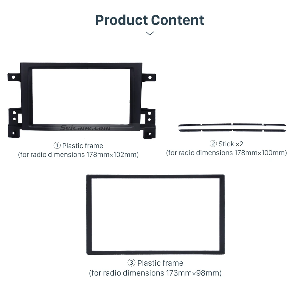 Seicane 2 Din автомобильный стерео фасции dvd-плеер панель приборная панель для 2005-2008 2010- Suzuki Grand Vitara аудио рамка отделка ободок