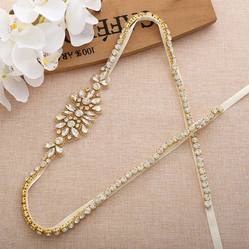 

Handmade Rhinestones Wedding Belt Crystal Wedding Sash Pearls Bridal Belt For Bridesmaid Dresses A192G