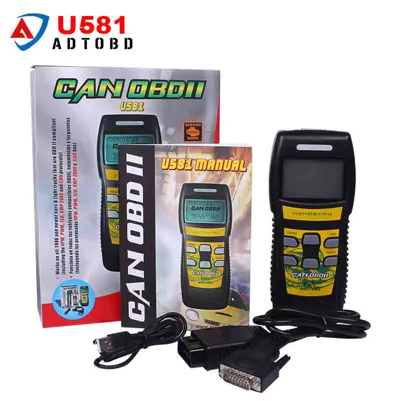 

High Quality Original Memoscan U581 OBD2 Car Engine Fault Code Reader Diagnostic Scanner CAN BUS Scan Tool Free Shipping