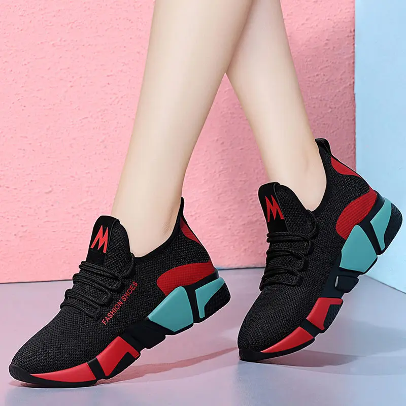 

YeddaMavis Running Shoes Womens Shoes Daddy Shoes Woman Casual Shoes 2019 Spring Harajuku Lace Up Mesh Shoes Zapatos De Mujer