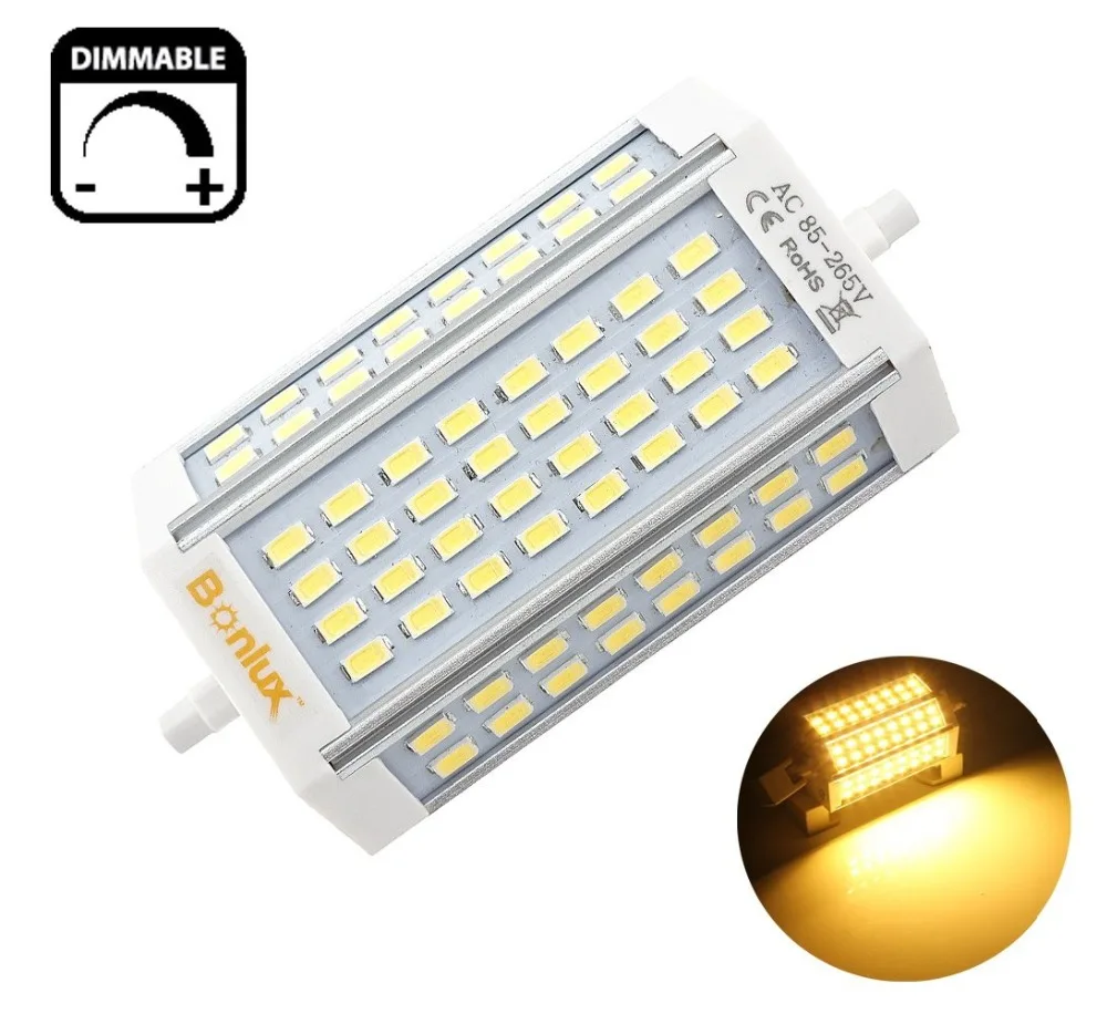 

10pcs/lot Dimmable 30w led R7S light 118mm RX7S led bulb lamp No fan J118 R7S 300w halogen lamp AC110-240V