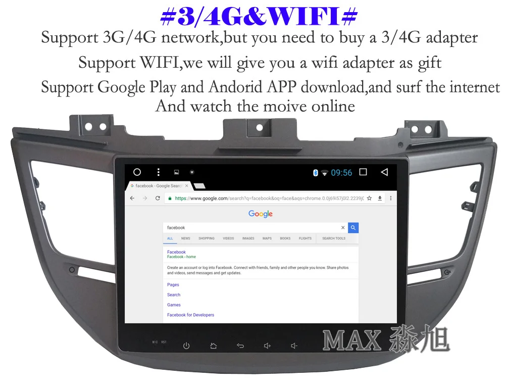 Excellent MAX Android 8.1.0 Car DVD Player For Hyundai Tucson 2015 2016 2017 GPS Navigation System Radio WiFi Steering wheel control 7