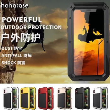 

10pcs Armor Metal Defender Case For iPhone XS Max XR X 8 7 6 6S Plus Aluminum Silicone+PC Heavy Duty Shockproof Protection Cover