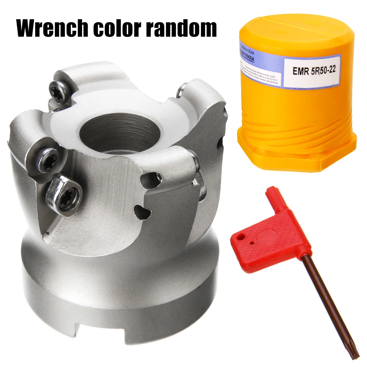 

1pc EMR 5R-50-22 Face End Mill 4 Flute Milling Cutter with T15 Wrench For Power Tool