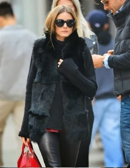 Olivia palermo fur vest Clearance