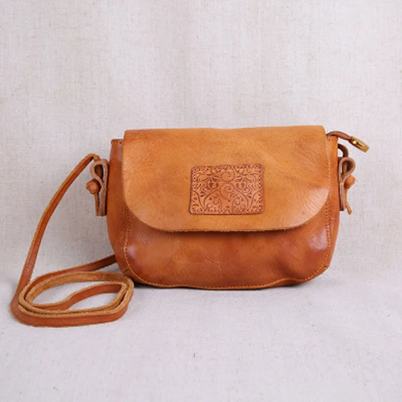 AETOO, Оригинальные кожаные сумки ручной работы, мини-сумка, кожаная художественная простая сумка на плечо, Ретро стиль, женская маленькая квадратная сумка-мессенджер - Цвет: 2