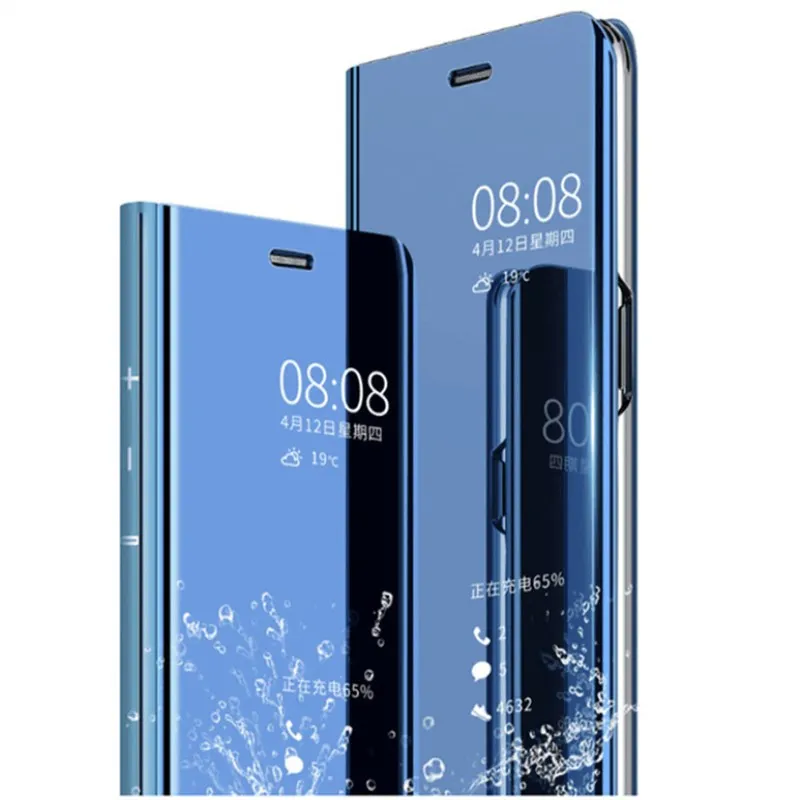 Роскошный зеркальный флип чехол для Xiaomi Redmi Note 5 Pro 4 4X 5A Plus Mi 5X A1 6X Note3 Mix 2 прозрачный