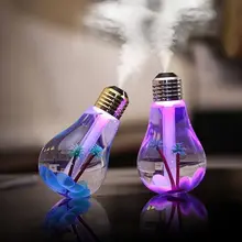 USB LED Mini Bulbs Shape Humidifiers Air Purifier Aroma Diffuser Home Car Lights PET Environmental Protection Material