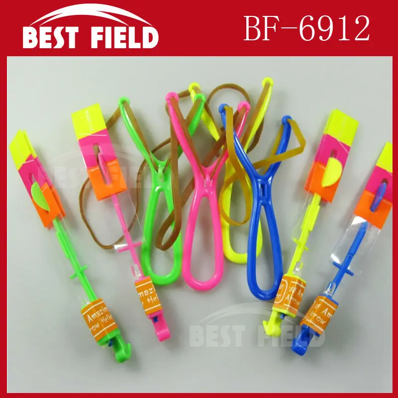 

free shipping 2400pcs/lot make LOGO red blue flash Copter LED Slingshot Helicopter Flare Glow Sling Arrow Shot Copter Glitter